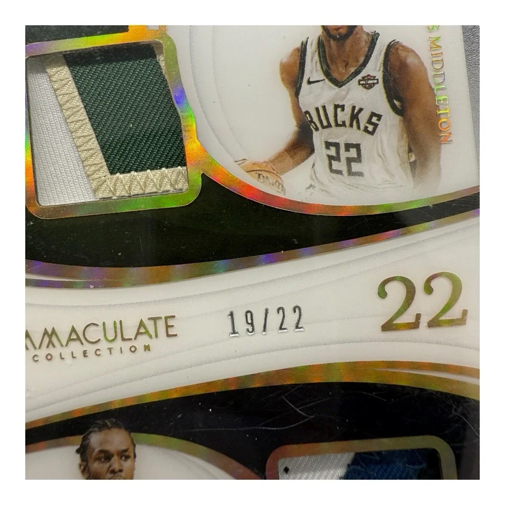 Panini‎ Immaculate 2018-19 Khris Middleton Andrew Wiggins Dual Patch Card